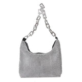 Delicate Chain Underarm Bag Shoulder Bag Diamonds Handbag Evening Clutch Bag