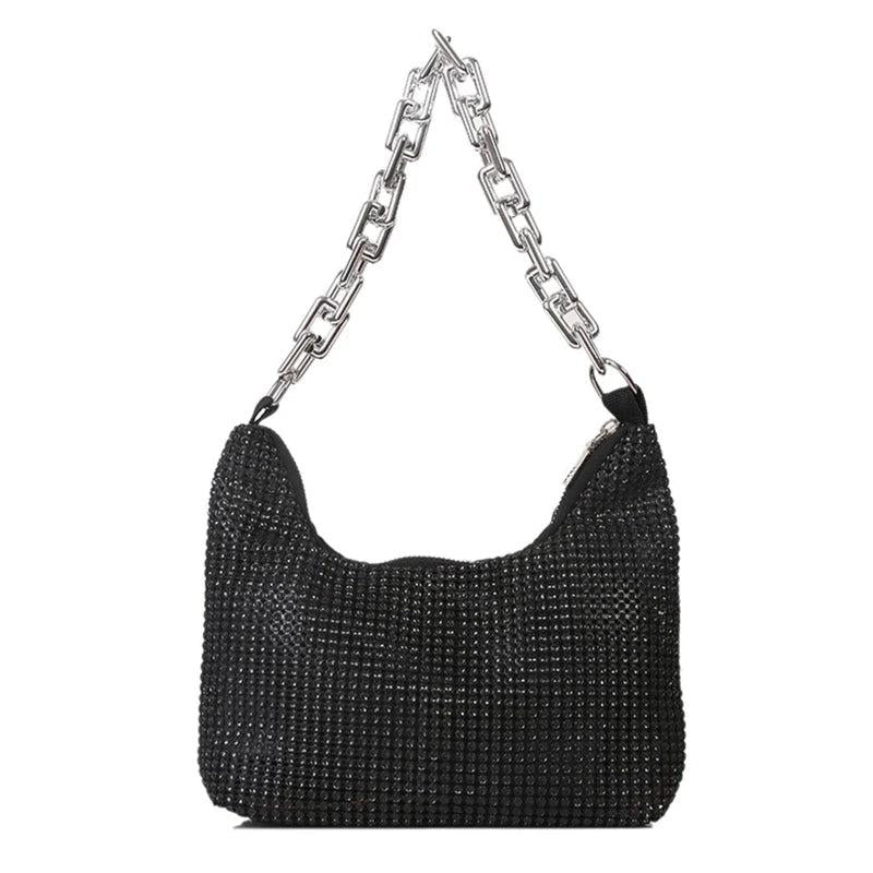 Delicate Chain Underarm Bag Shoulder Bag Diamonds Handbag Evening Clutch Bag