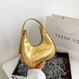 Casual Underarm Shoulder Bag for Women Stone Pattern Armpit Handbag