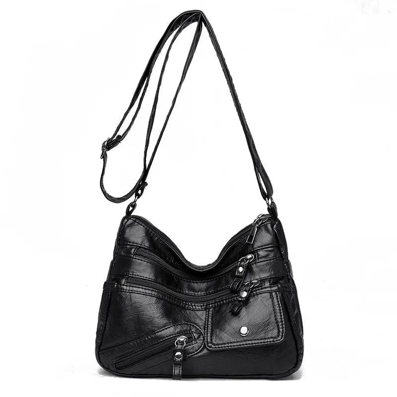 Women Bags Handbag Soft PU Leather Shoulder Bag Retro Female Hobos Crossbody Bag