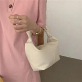 Soft Leather Underarm Bag Casual Hand Knot Women Handbags