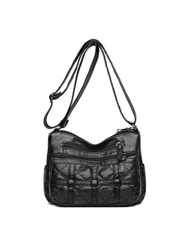 Vintage Handbag for Women Soft PU Leather Shoulder Bag Large Capacity
