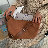 Matte PU Shoulder Bag Large Capacity Vintage Handbag