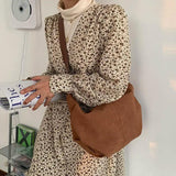 Matte PU Shoulder Bag Large Capacity Vintage Handbag