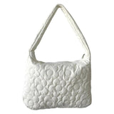 Quilted Women Tote Handbag Large Capacity Pleated Bubble Shoulder Crossbody Bag