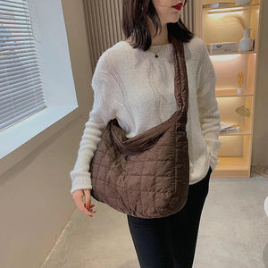 Winter Down Shoulder Bags Large Capacity Hobos Bag For Women