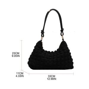 Pleated Cloud Bag Large Capacity Tote Underarm Bag Shoulder Bag