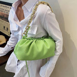 Small Chain PU Leather Underarm Bag for Women Tote