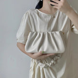 Pleated Shoulder Bag Soft PU Leather Handbag for Women