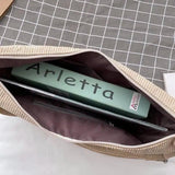 Corduroy Shoulder Bag Crossbody Messenger School Handbag for Women Girls