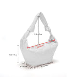 Quilted Knot Shoulder Bag Women's PU Leather Handbag Tote