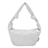Quilted Knot Shoulder Bag Women's PU Leather Handbag Tote