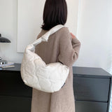 Autumn Winter Shoulder Bag Dumplings Cotton Padded Crossbody Bags Large Travel