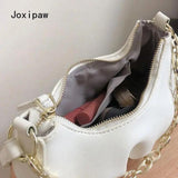Vintage Pu Leather Shoulder Bag for Women Solid Tote Handbag