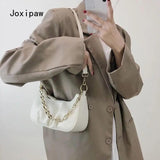 Vintage Pu Leather Shoulder Bag for Women Solid Tote Handbag