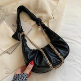 Women's Half-Moon Crossbody Bag Soft PU Leather Shoulder Purse Handbag Lady Tote