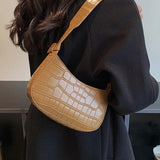 Women's Stone Pattern Saddle Bags PU Leather Handbags Purses
