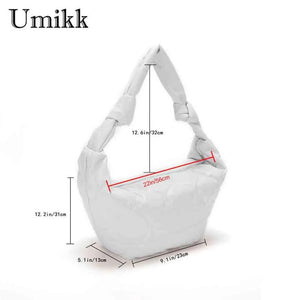 Autumn Winter Messenger Bag Dumplings Cotton Padded Purses Handbag