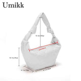 Autumn Winter Messenger Bag Dumplings Cotton Padded Purses Handbag