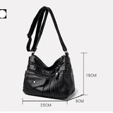 Vintage Trends Messenger Shoulder Bag Soft PU Leather Lady Hobos Bag