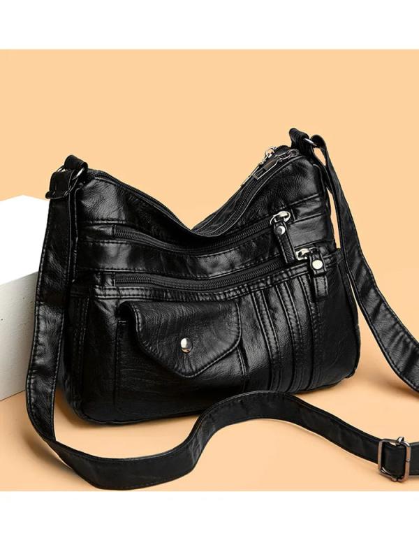Vintage Trends Messenger Shoulder Bag Soft PU Leather Lady Hobos Bag