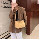 Vintage Women Shoulder Bag Solid Underarm Bags Leisure Ladies Crossbody Bags