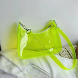 Candy Mini Transparent Tote Underarm Women Shoulder Bag Jelly Small Female