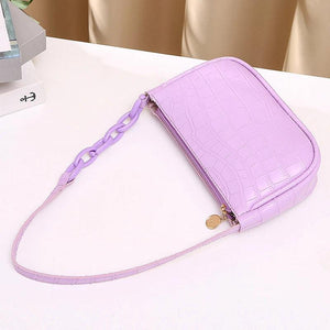 Stone Pattern PU Leather Single Shoulder Bag for Women