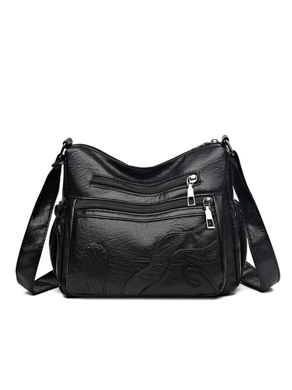Retro PU Leather Handbag Vintage Shoulder Crossbody Messenger Bag