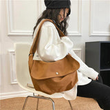 Vintage Brown Messenger Bag Women Shoulder Bags Sac A Main Large Capacity Handba