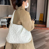 Autumn Winter Cloud Pleated Big Bag Woman Leisure Dumpling Quilted Crossbody