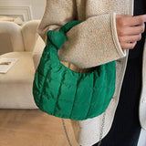 Green Chain Down Shoulder Bag Winter Crossbody Bag Purse