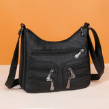 Vintage Women Bags Classic Zipper Shoulder Pack Messenger Crossbody Bag