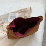 Women's Faux Suede Shoulder Bag Matte Leather Large Handbag