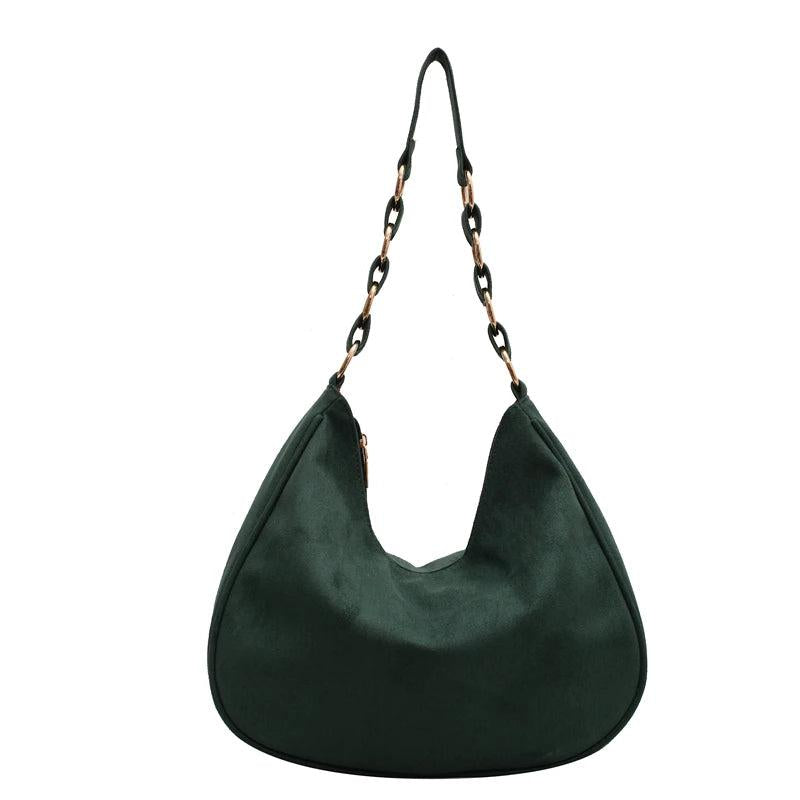 Women's Faux Suede Shoulder Bag Matte Leather Large Handbag