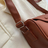 Printed Crossbody Bag Commute Bag PU Leather Casual Portable Soft Large C