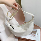 Orange Nylon Canvas Messenger Bag Women's Handbag