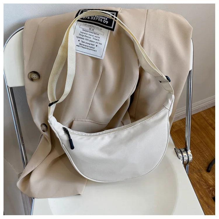 Orange Nylon Canvas Messenger Bag Women's Handbag