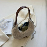 Vintage Cashmere Hobos Shoulder Crossbody Bags Women Handbags