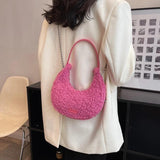 Vintage Cashmere Hobos Shoulder Crossbody Bags Women Handbags