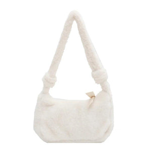 Winter Ladies Bag Faux Fur Shoulder Bags Soft Plush Bags