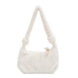 Winter Ladies Bag Faux Fur Shoulder Bags Soft Plush Bags