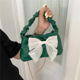Women's Bowknot Handbag Spring Bowknot Chain Small Hand Bag