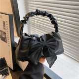 Women's Bowknot Handbag Spring Bowknot Chain Small Hand Bag