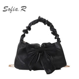 Women's Bowknot Handbag Spring Bowknot Chain Small Hand Bag