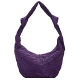 Women Shoulder Handbags Solid Cotton Padded Top-handle Totes Casual