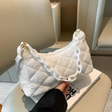 Rhombic Chain Shoulder Handbag Women's Underarm Bag