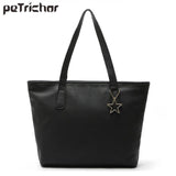 Petrichor Women Shoulder Bag PU Leather Large Capacity Handbag Zipper Tote Bag