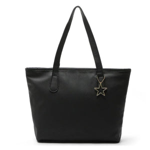 Petrichor Women Shoulder Bag PU Leather Large Capacity Handbag Zipper Tote Bag