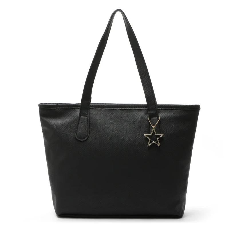 Petrichor Women Shoulder Bag PU Leather Large Capacity Handbag Zipper Tote Bag